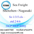 Mar de Porto de Shenzhen transporte de mercadorias para Nagasaki